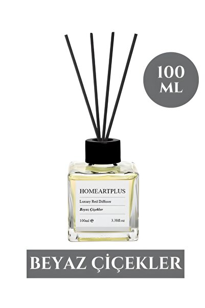 homeartplus 100 ml Beyaz çiçekler kokulu bambu çubuklu oda kokusu