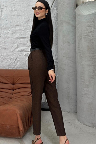 ESSFASIHON Dar Paça Kemerli Pantolon