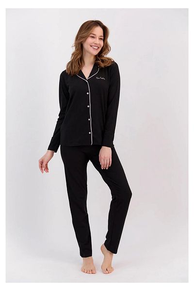 Pierre Cardin Set pijamale cu nasturi în față 50% modal 50% bumbac 7717