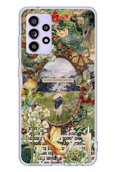 TechTree Samsung Galaxy A52 / A52S Compatible Green Nature Transparent Silico...