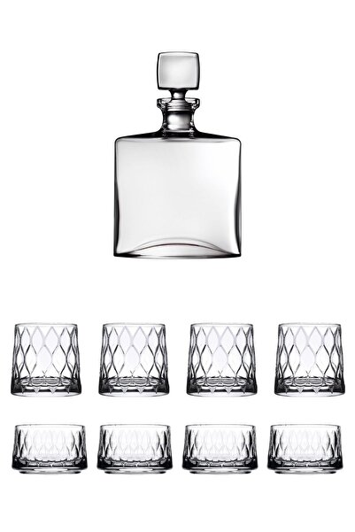 Paşabahçe Nude Square-Leafy Karaf - Bardak - ÇErez Takımı 9 Parça