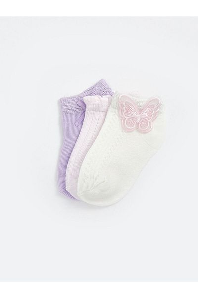 LC Waikiki New Season Ribbon Detailed Baby Girl Booties Socks 3-Piece - S58581Z1