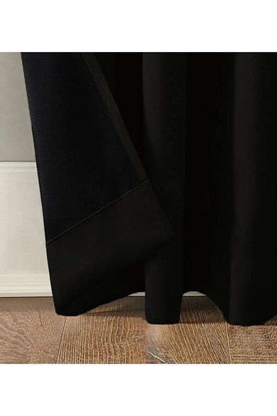 İ.D İpek Dokuma Black Thermal 100% Light Proof Blackout Curtain - EN X BOY