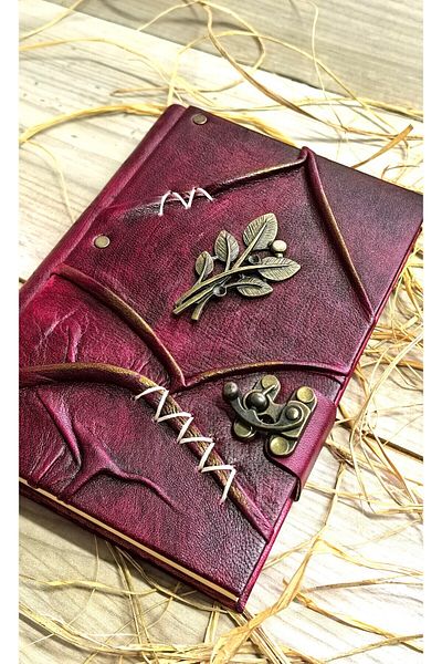 GUETTA Genuine Leather Handmade - Daily Floral Patterned Commemorative Book