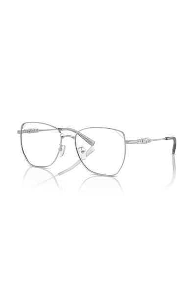 Michael Kors Woman Cat Eye Eyeglasses- Mk 3081d - Lense Size:56mm - Shiny Silver