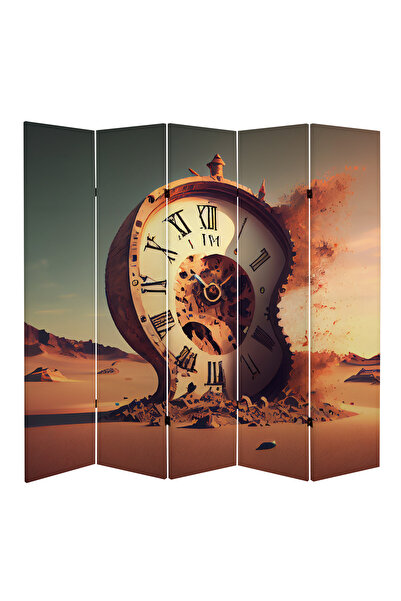 dbsanat Zamanın Kumları Temalı Özel Tasarım Paravan Room Divider Oda Bölücü 1...