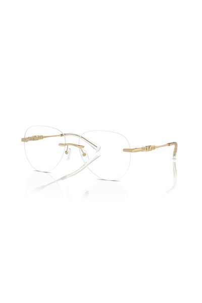 Michael Kors Woman Round Eyeglasses- Mk 3077 - Lense Size:56mm - Light Gold Shiny