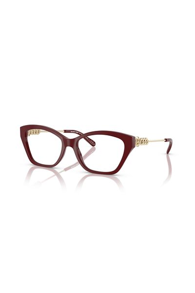 Michael Kors Woman Square Eyeglasses- Mk 4136 - Lense Size:52mm - Deep Red