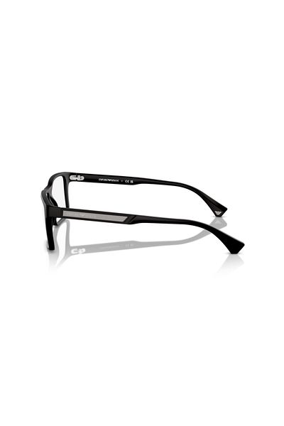 Emporio Armani Man Rectangle Eyeglasses- Ea 3038 - Lense Size:54mm - Rubber Black
