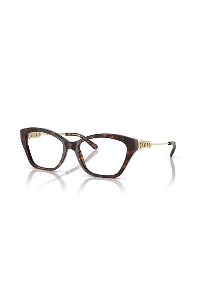 Michael Kors Woman Square Eyeglasses- Mk 4136 - Lense Size:52mm - Dark Tortoise