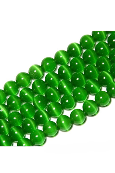 SESİKA HOBİ Piatra naturala autentica O calitate verde ochi de pisica, 8 mm -...