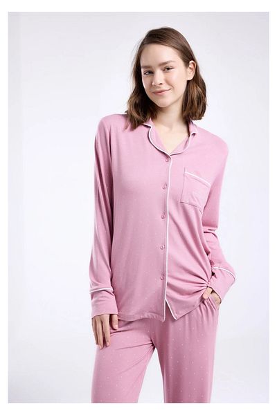 Pierre Cardin Set de pijamale cu detaliu cu buline și nasturi în față