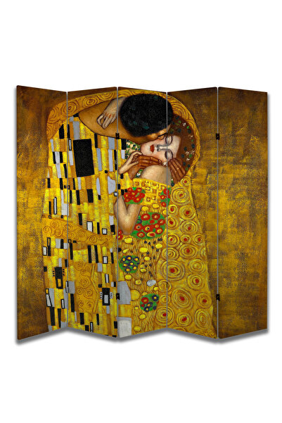 dbsanat Gustav Klimt - The Kiss Paravan Room Divider Oda Bölücü 180 x 200 cm
