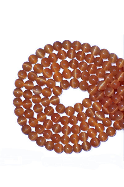 SESİKA HOBİ Piatra naturala originala O calitate maro ochi de pisica 8 mm 1 s...