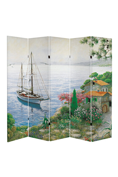 dbsanat Saklı Koy Temalı Özel Tasarım Paravan Room Divider Oda Bölücü 180 x 2...