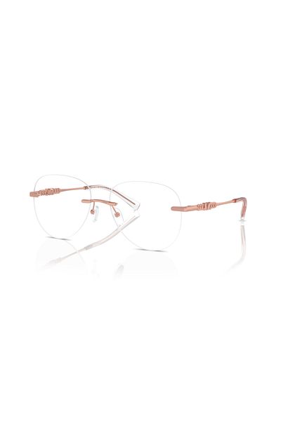 Michael Kors Woman Round Eyeglasses- Mk 3077 - Lense Size:56mm - Shiny Rosegold