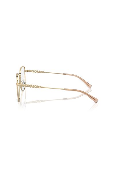 Michael Kors Woman Cat Eye Eyeglasses- Mk 3081d - Lense Size:56mm - Light Gold Shiny