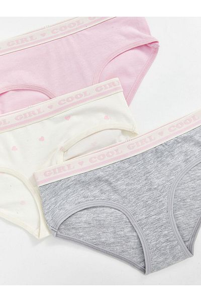 LC Waikiki New Season Printed Girl's Panties 3 Pack - S51261Z4