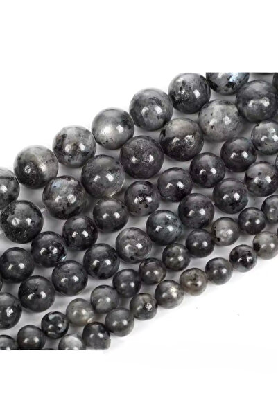 SESİKA HOBİ Orijinal Doğal Taş A Kalite Siyah Dumanlı Labradorit 8 Mm 1 Dizi ...