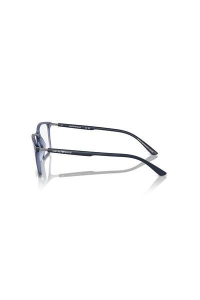 Emporio Armani Man Rectangle Eyeglasses- Ea 3237 - Lense Size:53mm - Shiny Transparent Blue
