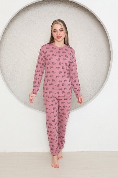 FAMESTEKSTİL Long Sleeve Summer Pijamas Suit