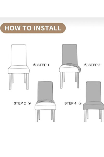 dyg home Sandalye Kılıfı, Sandalye Örtüsü, Lastikli,likralı Chair Cover