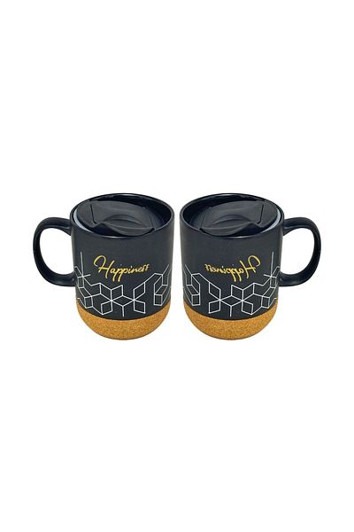 Generic Luxury Mug with Lid 2 Pcs Set