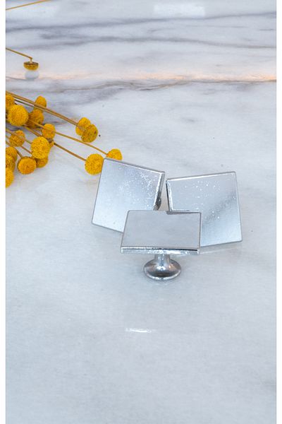 SHAYMA CHROME SHINY BUTTON FURNITURE HANDLE, CABINET HANDLE, KITCHEN CABINET HANDLE, DRAWER HANDLE