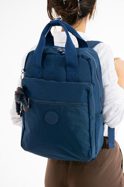 YOGII Rey Model Unisex Αδιάβροχο τσαλακωμένο ύφασμα πολλαπλών τμημάτων Σχολείο και σακίδιο πλάτης για φορητό υπολογιστή μεγάλου μεγέθους