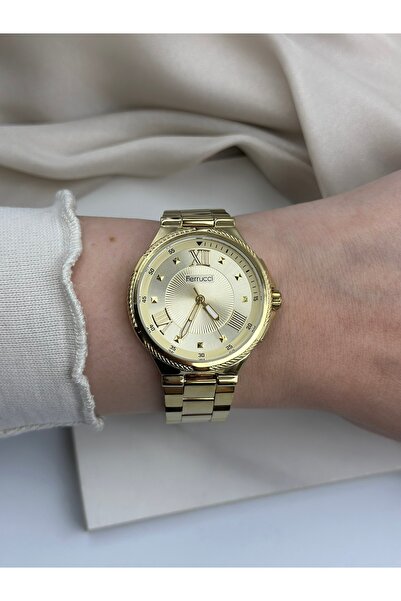 Ferrucci Gold Hologramlı Kadran Tasarım Ferrucci Kadın Kol Saati