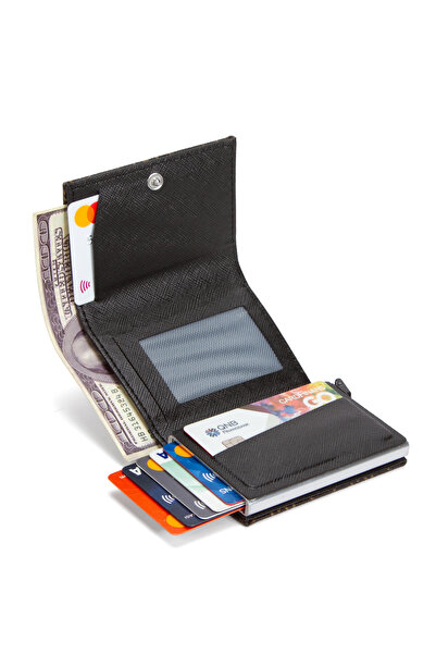 NEWISH POLO ACCESSORIES Μηχανισμός προστασίας RFID πορτοφολιού με μοτίβο καφέ (7cmx10cm)