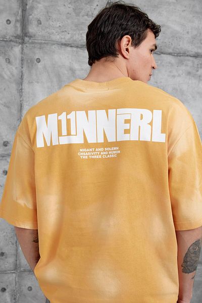 NOMARC Μουστάρδα M11 Μπλουζάκι Oversize με γραφή