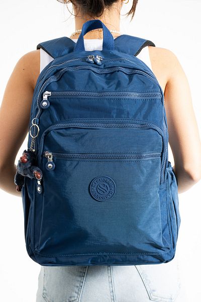 YOGII Sandur Model Unisex Αδιάβροχο υφασμάτινο σχολικό σακίδιο πλάτης μεγάλου μεγέθους με θήκη για φορητό υπολογιστή