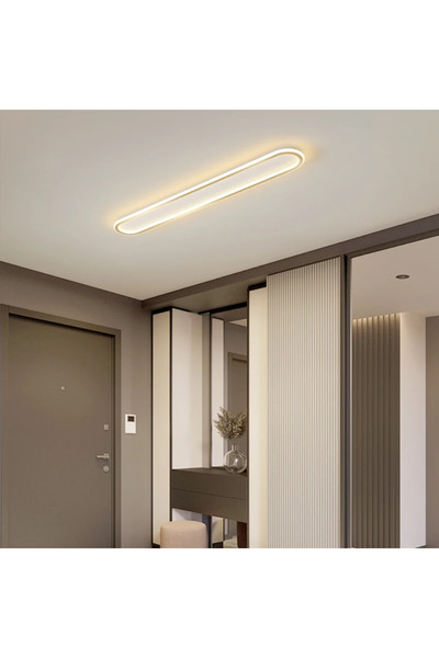 N Naturel Aydınlatma 100cm Ledli Plafonyer Avize / Içe Ve Dışa Işık / 3 Renk ...