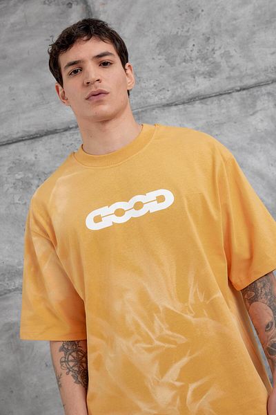 NOMARC Μουστάρδα Good Written Oversize Tshirt