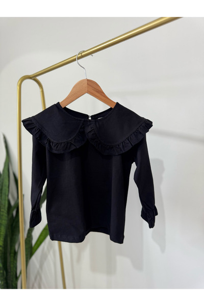 Ninety Nine Yakalı Siyah Bluz