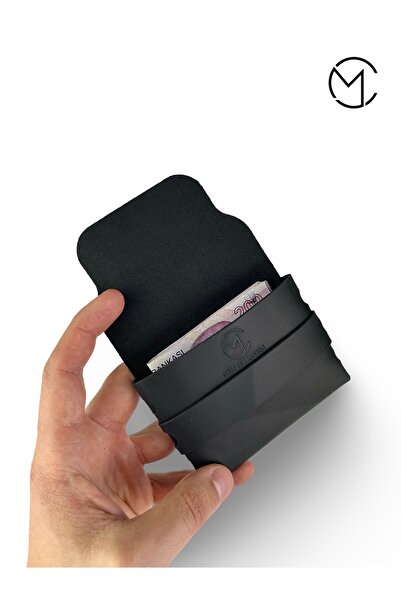 Mess collection Genuine Leather Snap-Fit Horizontal Card Holder, Credit Card Wallet, Men's & Women's Minimalist Card Holder