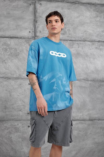NOMARC Tricou supradimensionat albastru Good Written