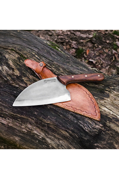 Mastermate Knives Sırp Stili Satır - El Yapımı - Elyapımı Ahşap Sap - 4116 Pa...