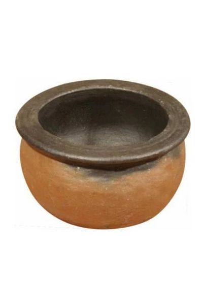 Efsoon Organics Natural Handmade Baked 32 cm Clay Casserole Pot