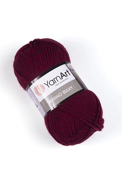 Yarnart Merino Bulky - Χειροποίητο νήμα πλεξίματος Cherry Rotten-577