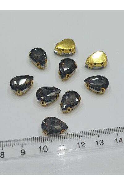 CRYSTALSHOP Kamen u kutiji - Siva boja 10*14mm (50AD)