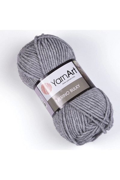 Yarnart Merino Bulky - Χειροποίητο νήμα πλεξίματος ανοιχτό γκρι-0282
