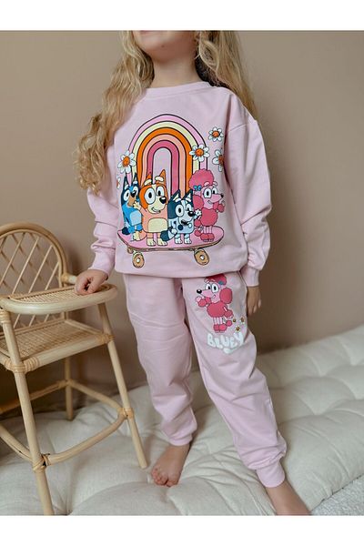 Elidabutik Cartoon Hero Bluey Printed 2-Piece Set