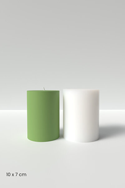 Cageartstudio Düz Silindir Mum Silikon Kalıp 7 X 10 cm -  Silindir Mum Siliko...