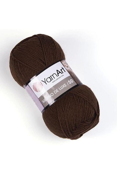 Yarnart MERINO DE LUXE 50 - Κόκκινο καφέ χρώμα, νήμα πλεξίματος στο χέρι -3067