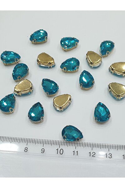 CRYSTALSHOP Kamen u kućištu - Damla Baby Blue 10*14mm (50AD)