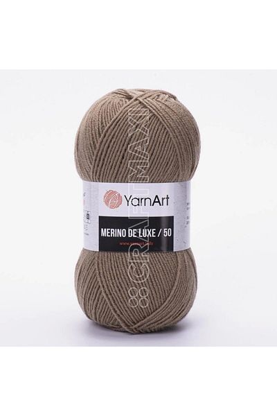 Yarnart Merıno De Luxe 50 - Σκούρο μπεζ πλεκτό νήμα -218
