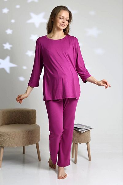 LadyMina Pijama Soft Textured Maternity Lausa Pajama Suit