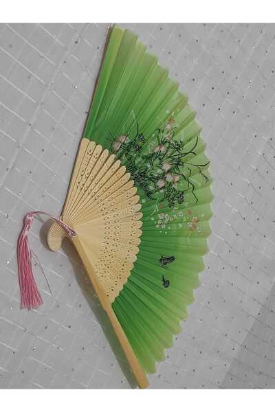 aysa stil Ahşap desenli yüksek kaliteli Japon bambu yelpazesi